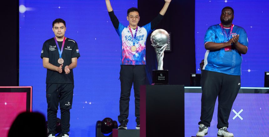 Chinese Taipei Street Fighter V: Champion Edition player Bruce Yu-lin Hsiang aka GamerBee wins Gold at the International Olympic Commitee at the Istanbul 2022 Global Esports Games at Hilton Istanbul Bomonti Hotel & Conference Centre, Turkey.
Credit: Ben Queenborough/GEF